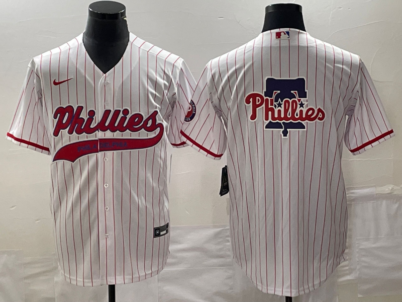 Men's Philadelphia Phillies White Team Big Logo Cool Base Stitched Baseball Jersey Men's Philadelphia Phillies White Team Big Logo Cool Base Stitched Baseball Jersey
